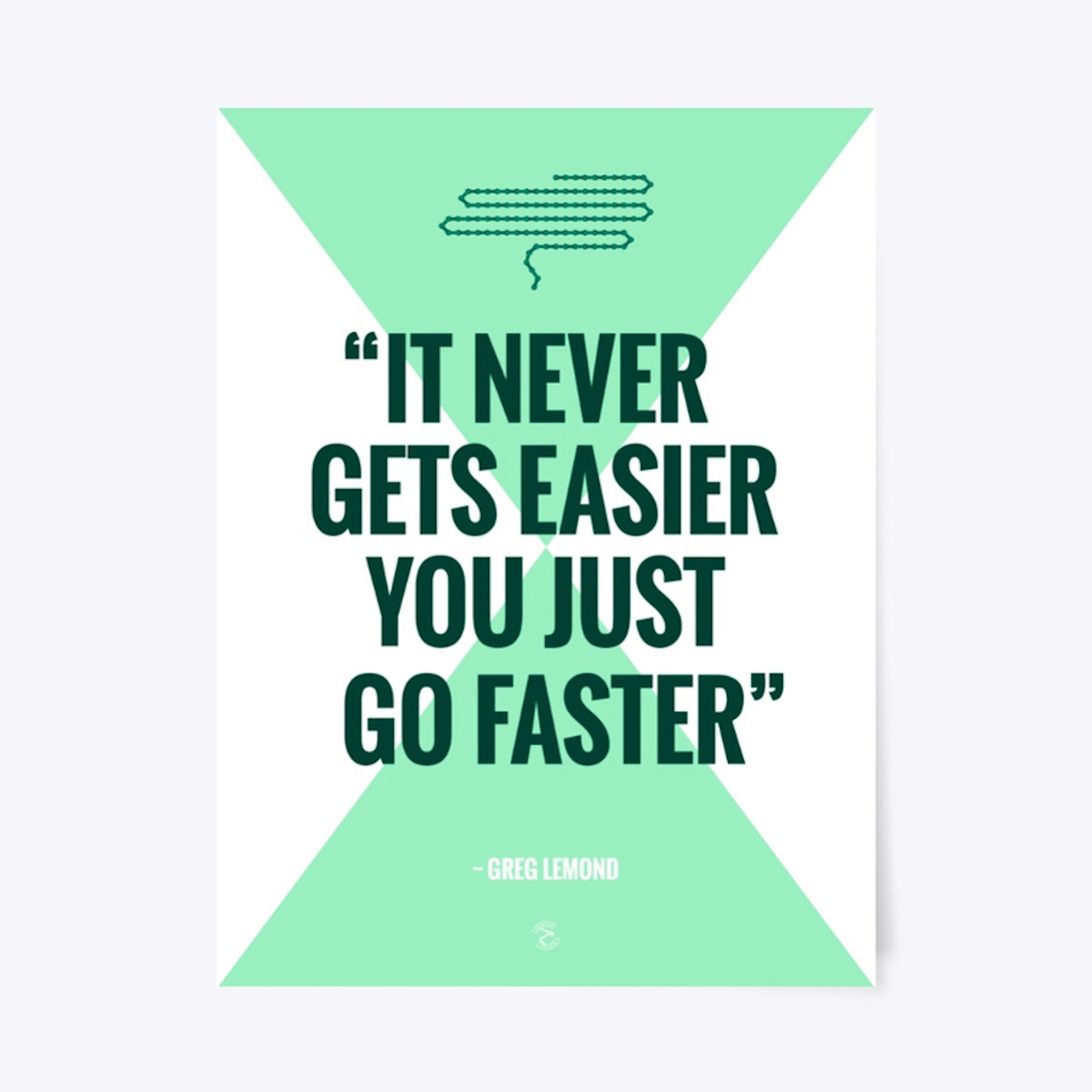 Greg LeMond Quote Poster